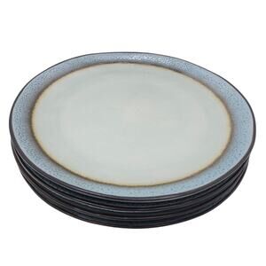 4X Laurie Gates Large Serving Plates Stoneware Platters Round 13 Inch Diameter